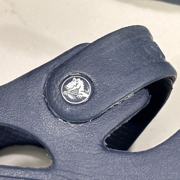 Crocs | FunLab Boys Waterproof Deep Blue Shark Comfort Sandals 206365 - Picture 7 of 13